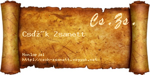 Csók Zsanett névjegykártya
