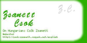 zsanett csok business card