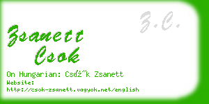 zsanett csok business card